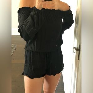 Brandy Melville black off the shoulder romper